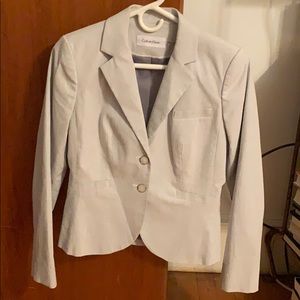 Two button suit jacket and pencil skirt